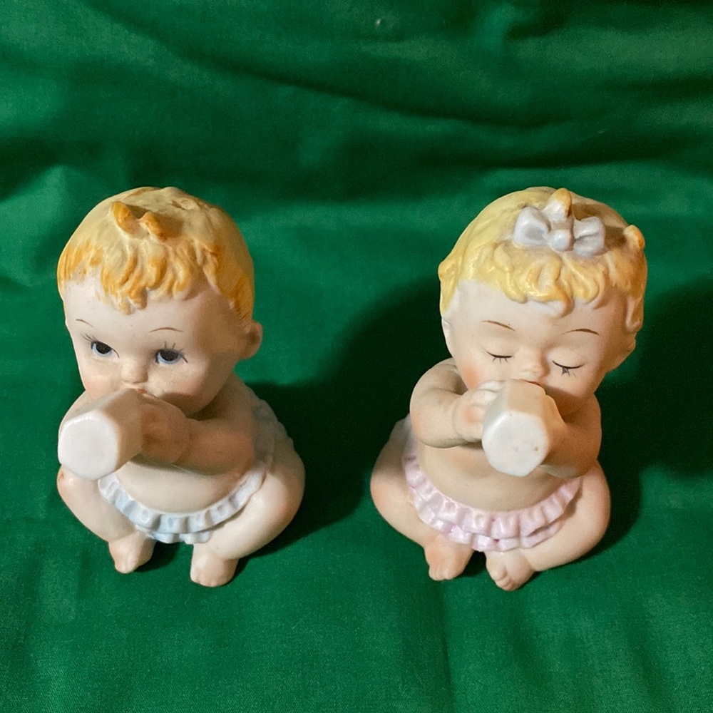 Antique Lego Salt and Pepper shaker